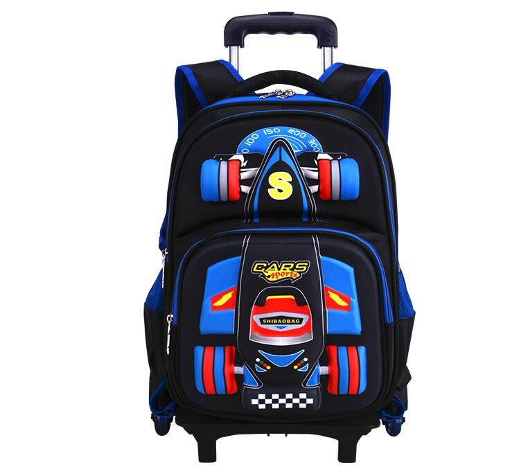 Foldable Rolling Luggage Bag - Детский школьный рюкзак на колесиках, дорожные