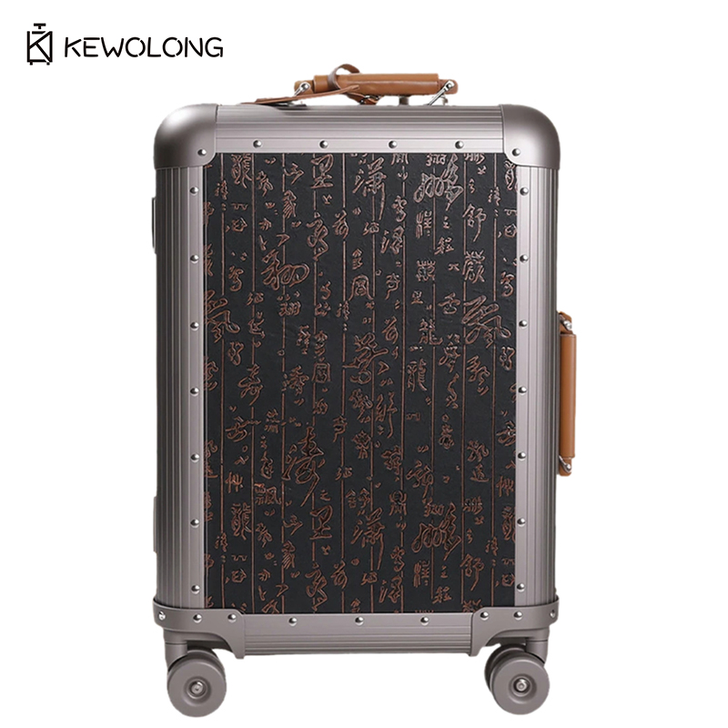Spinner Wheel Rolling Suitcase 20 Inch - Полностью алюминиево-магниевый чемодан-спиннер 20/24 дюйма, жесткий