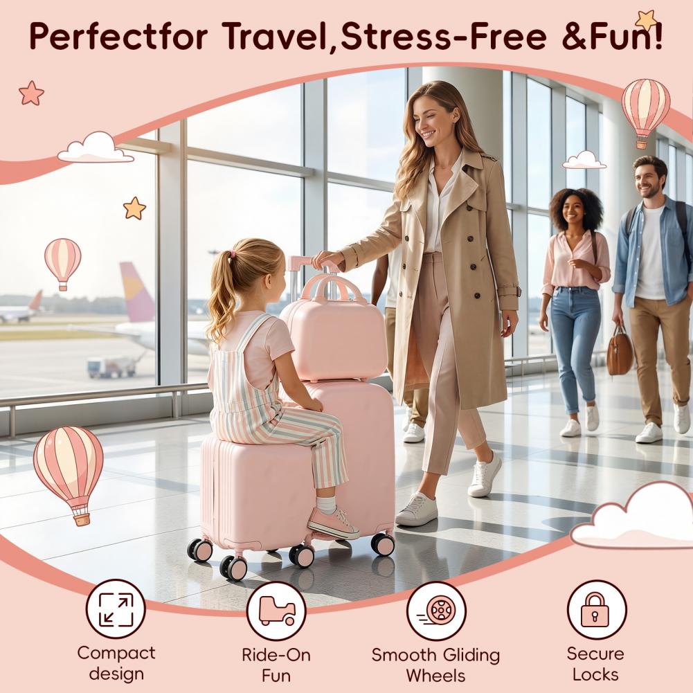 Kids Ride On Suitcase Scooter - Веселый самокат 20 дюймов для детей,