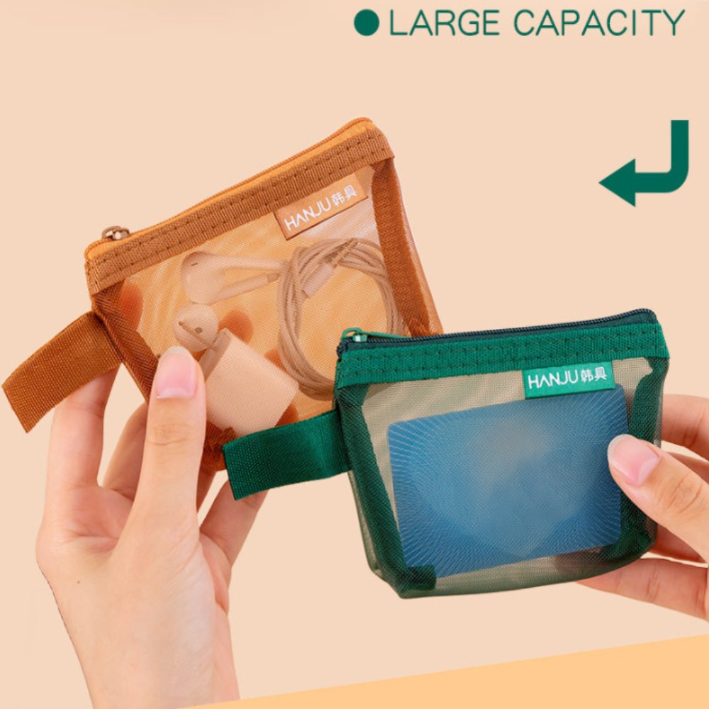 Wallets - Новая дорожная сумка-сетка из нейлона, мини-косметичка,