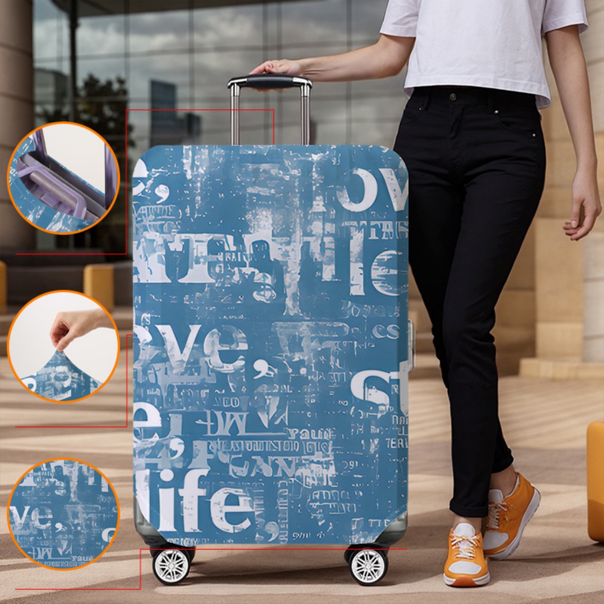 Защитный чехол для багажа, эла – обзор и цена Waterproof Suitcase Cover Protector