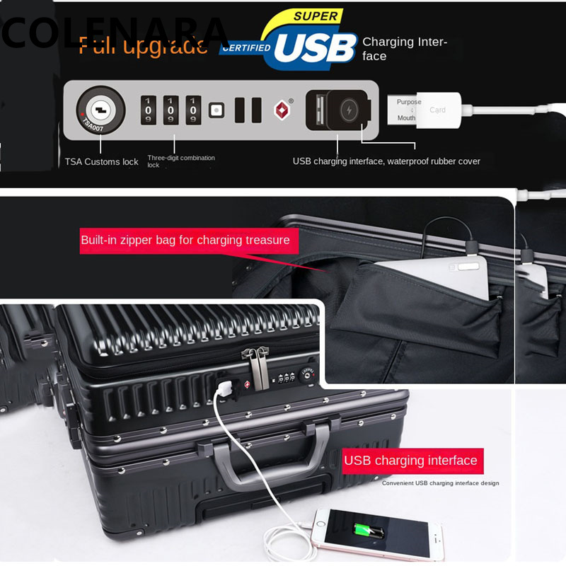 Чемодан COLENARA 20/22/24/26 д – обзор и цена Front Opening Laptop Luggage 24 Inch