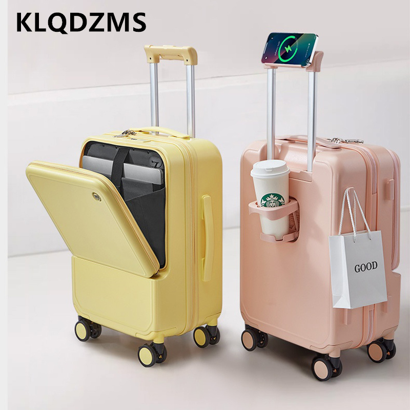 KLQDZMS чемодан с алюминиевой  – обзор и цена Front Opening Laptop Luggage 24 Inch