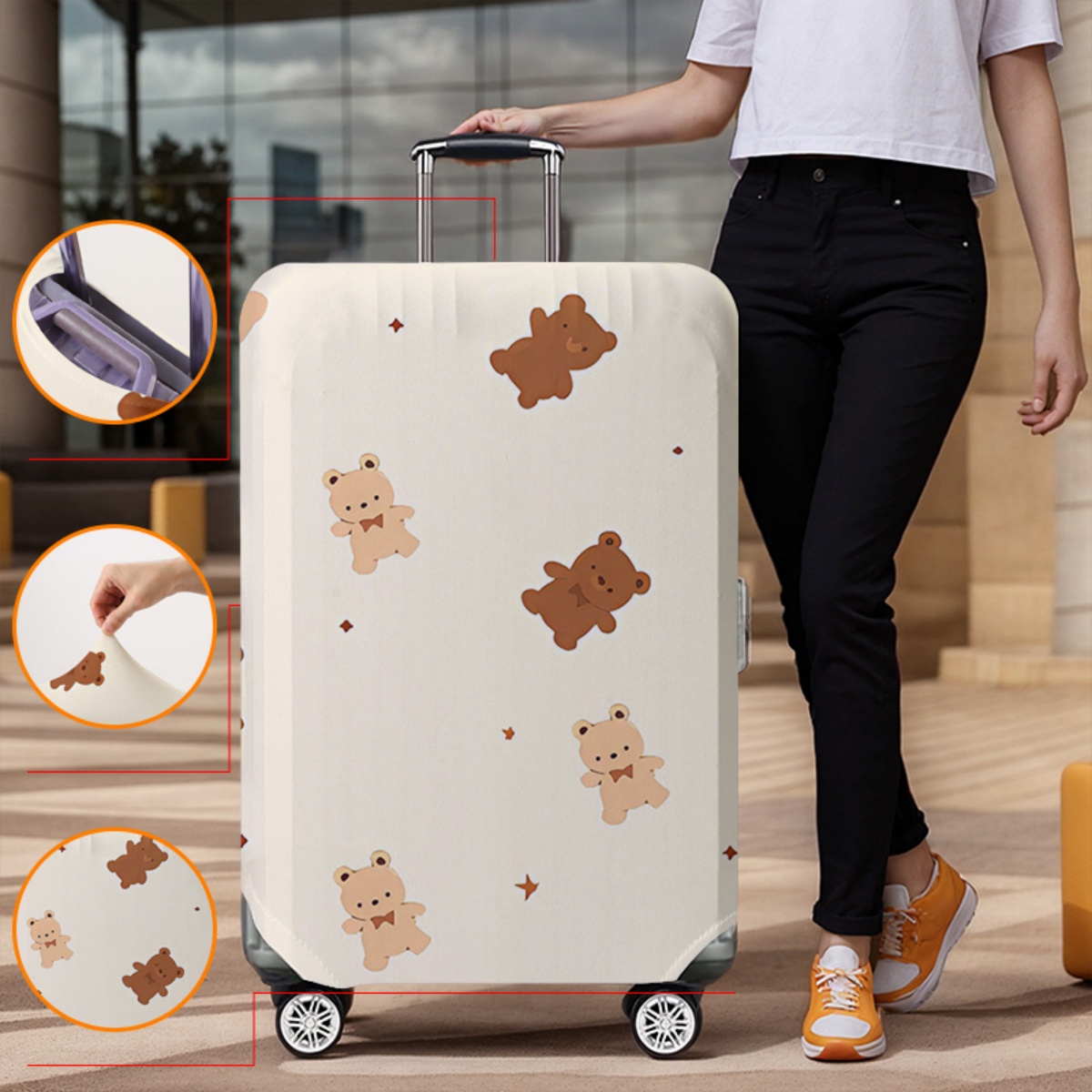 Защитный чехол для багажа, эла – обзор и цена Waterproof Suitcase Cover Protector