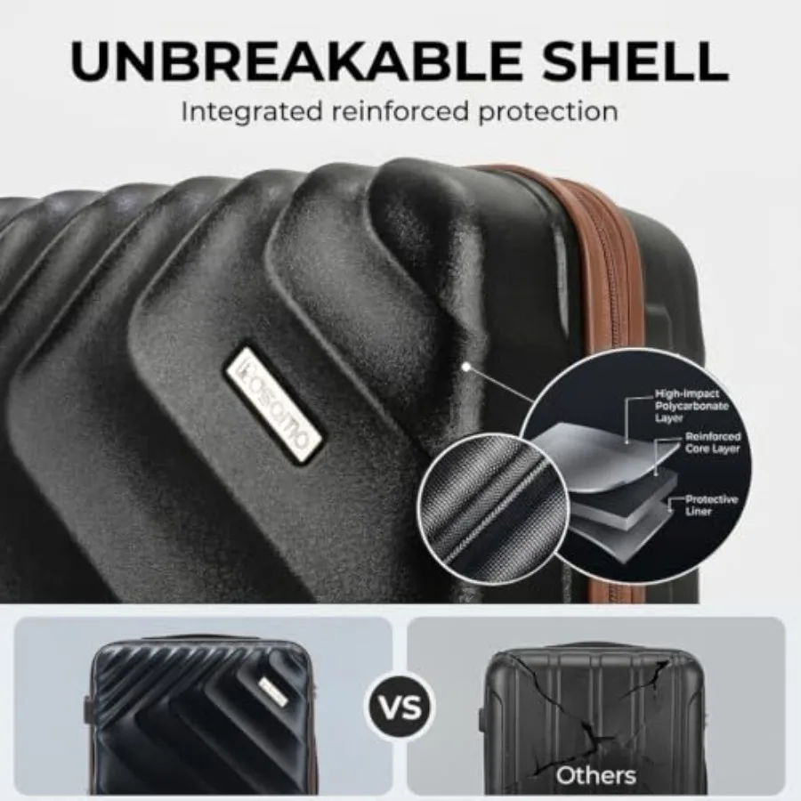 Набор из 5 жестких расширяемых – обзор и цена Expandable Hard Shell Luggage Set
