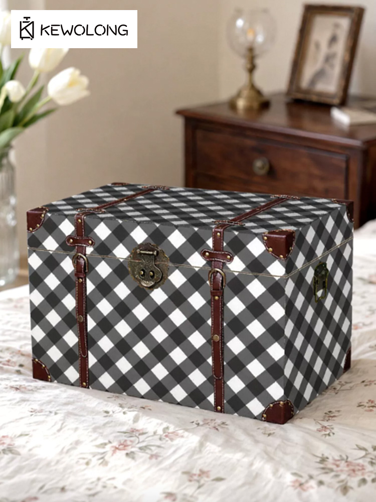 Винтажный деревянный ящик для  – обзор и цена Retro Vintage Trunk Suitcase