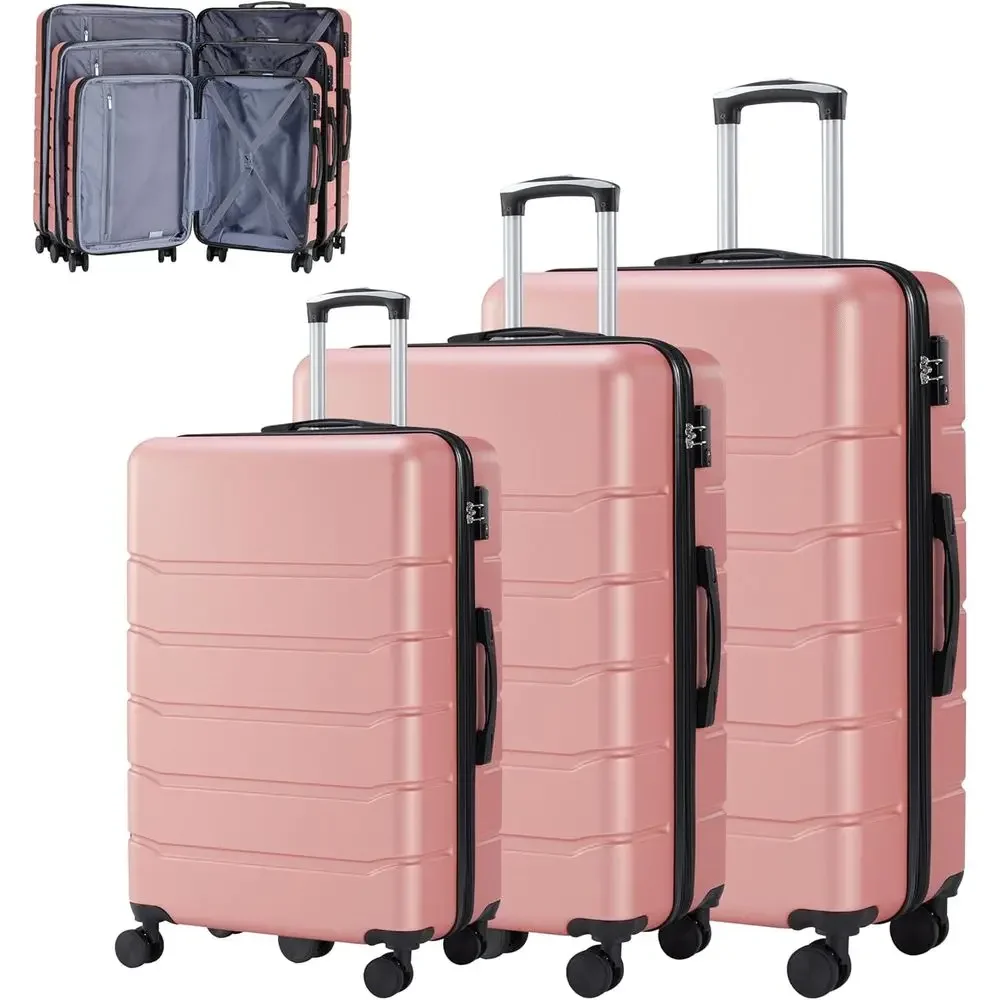 Набор из 3 больших чемоданов с – обзор и цена Expandable Hard Shell Luggage Set