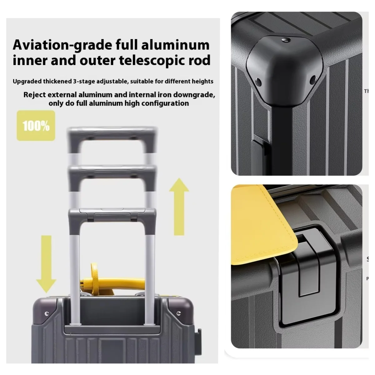 14-дюймовый легкий дорожный че – обзор и цена Aluminum Frame Carry On Luggage
