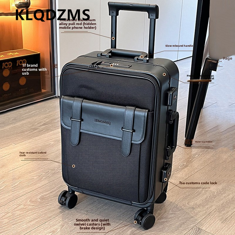 Чемодан из ткани Оксфорд KLQDZ – обзор и цена Spinner Wheel Rolling Suitcase 20 Inch