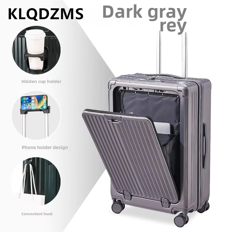 Чемодан для ноутбука KLQDZMS 2 – обзор и цена Front Opening Laptop Luggage 24 Inch