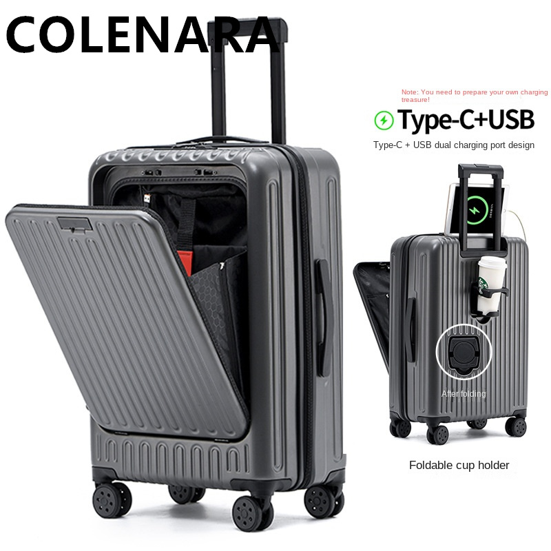 Чемодан COLENARA 20/24/26 дюйм – обзор и цена Front Opening Laptop Luggage 24 Inch