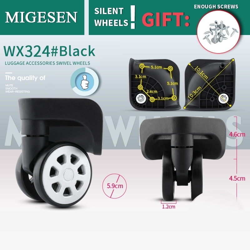 1 пара универсальных сменных б – обзор и цена Silent Replacement Luggage Wheels