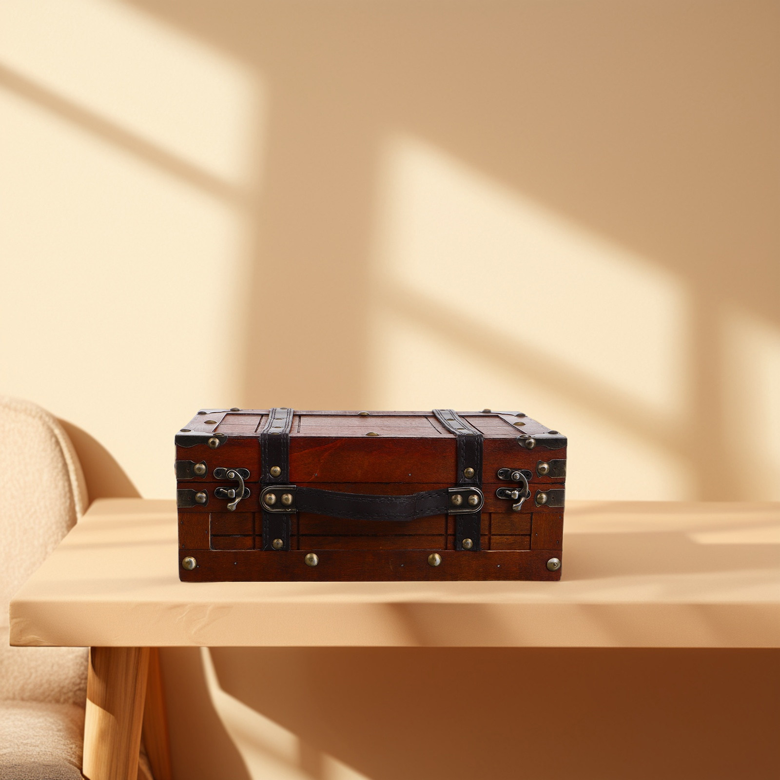 Ретро-винтажный деревянный ящи – обзор и цена Retro Vintage Trunk Suitcase