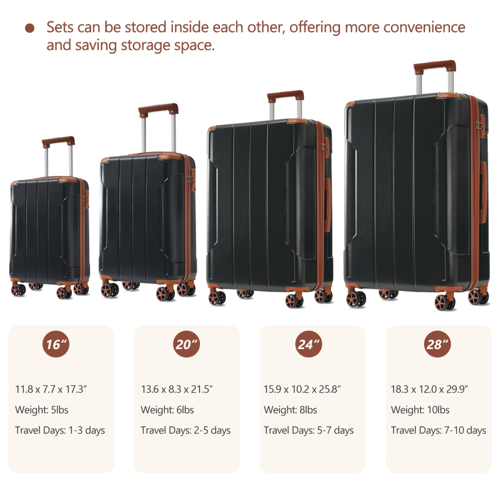 Набор чемоданов из 6 предметов – обзор и цена Expandable Hard Shell Luggage Set
