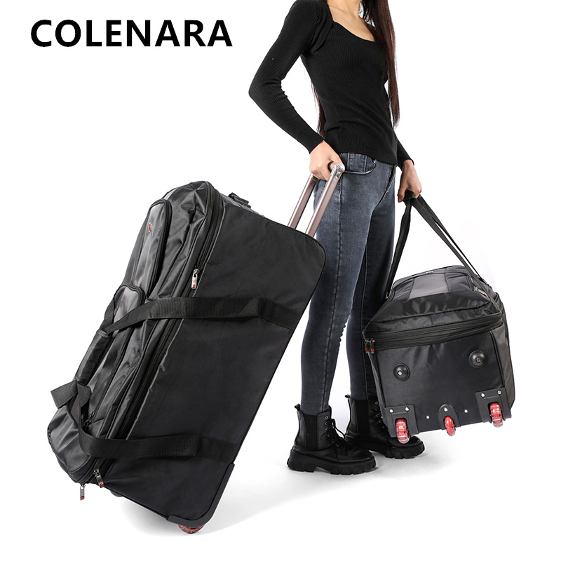 Сумка-тележка COLENARA большой – обзор и цена Foldable Rolling Luggage Bag