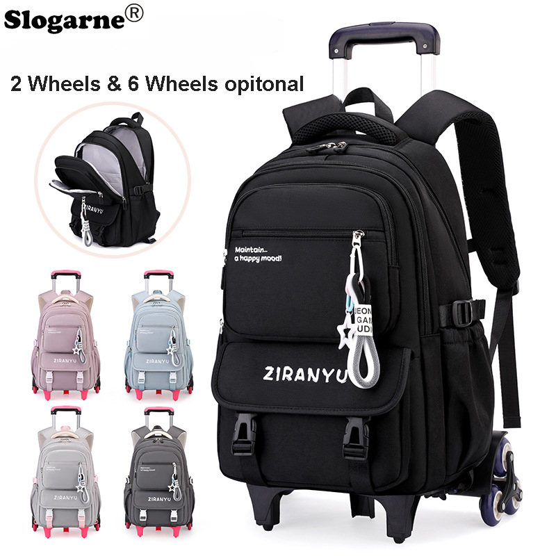 Школьный рюкзак-тележка для де – обзор и цена Foldable Rolling Luggage Bag