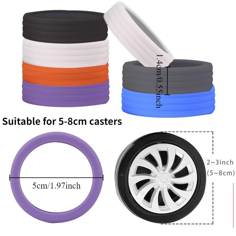 8 шт. бесшумных резиновых защи – обзор и цена Silent Replacement Luggage Wheels