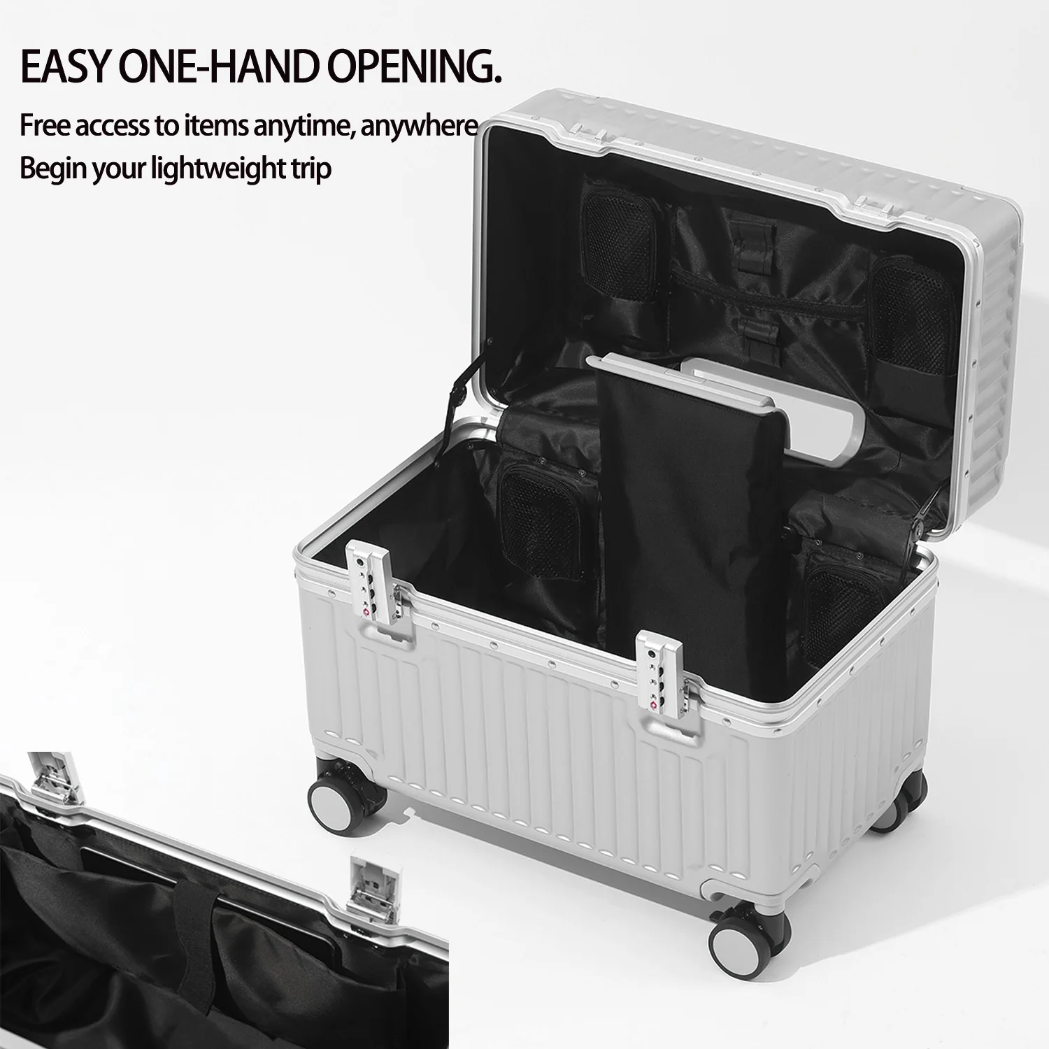 18-дюймовый чемодан с алюминие – обзор и цена Aluminum Frame Carry On Luggage