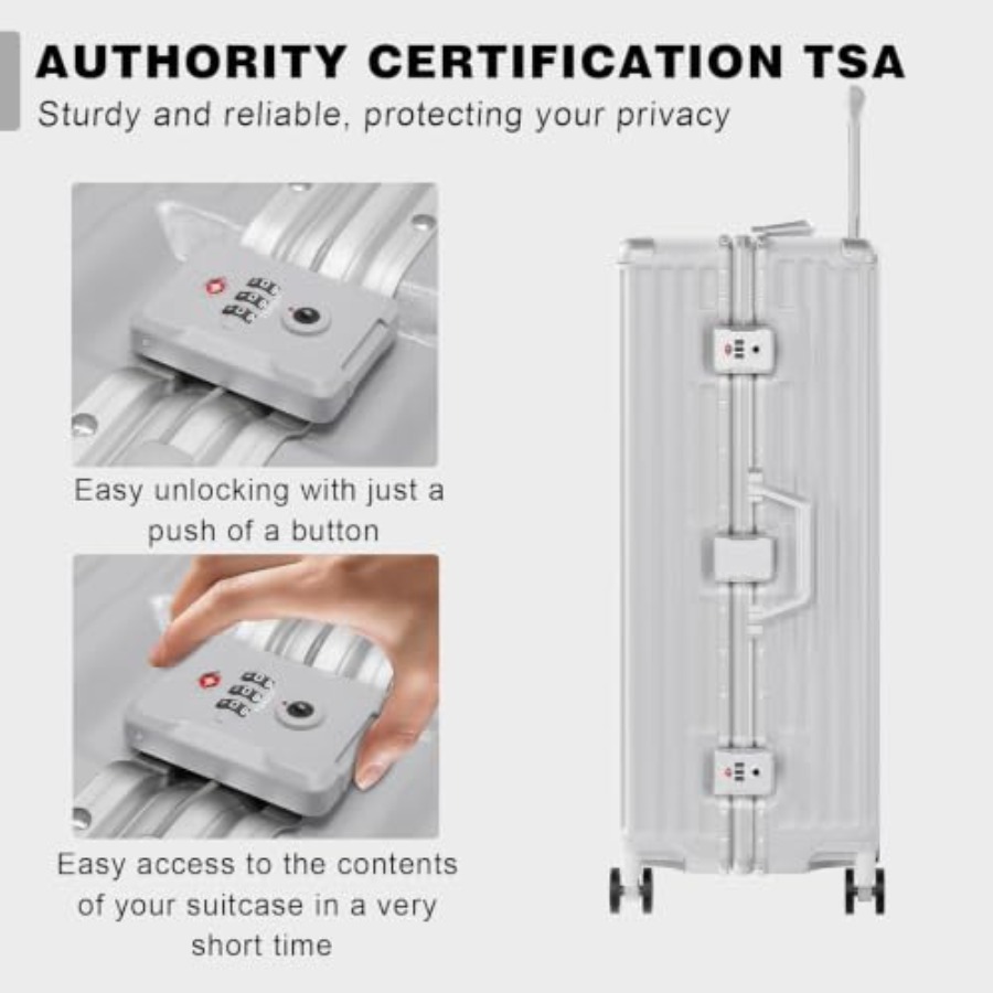 Набор чемоданов из 2 предметов – обзор и цена Aluminum Frame Carry On Luggage
