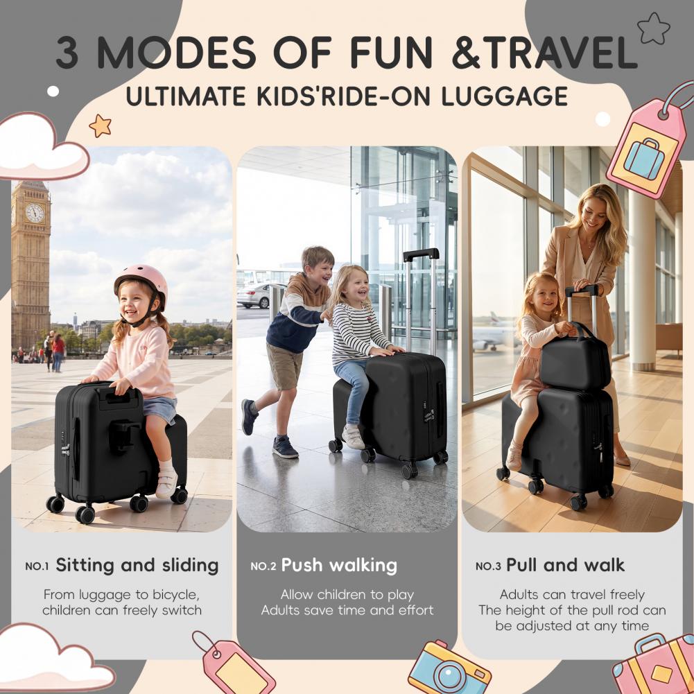 Веселый самокат 20 дюймов для  – обзор и цена Kids Ride On Suitcase Scooter